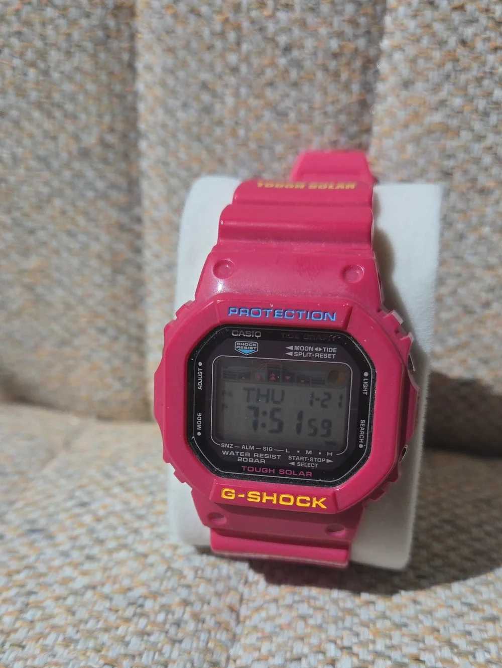Casio G-Shock Pink Digital Tough Solar Watch - Rare
